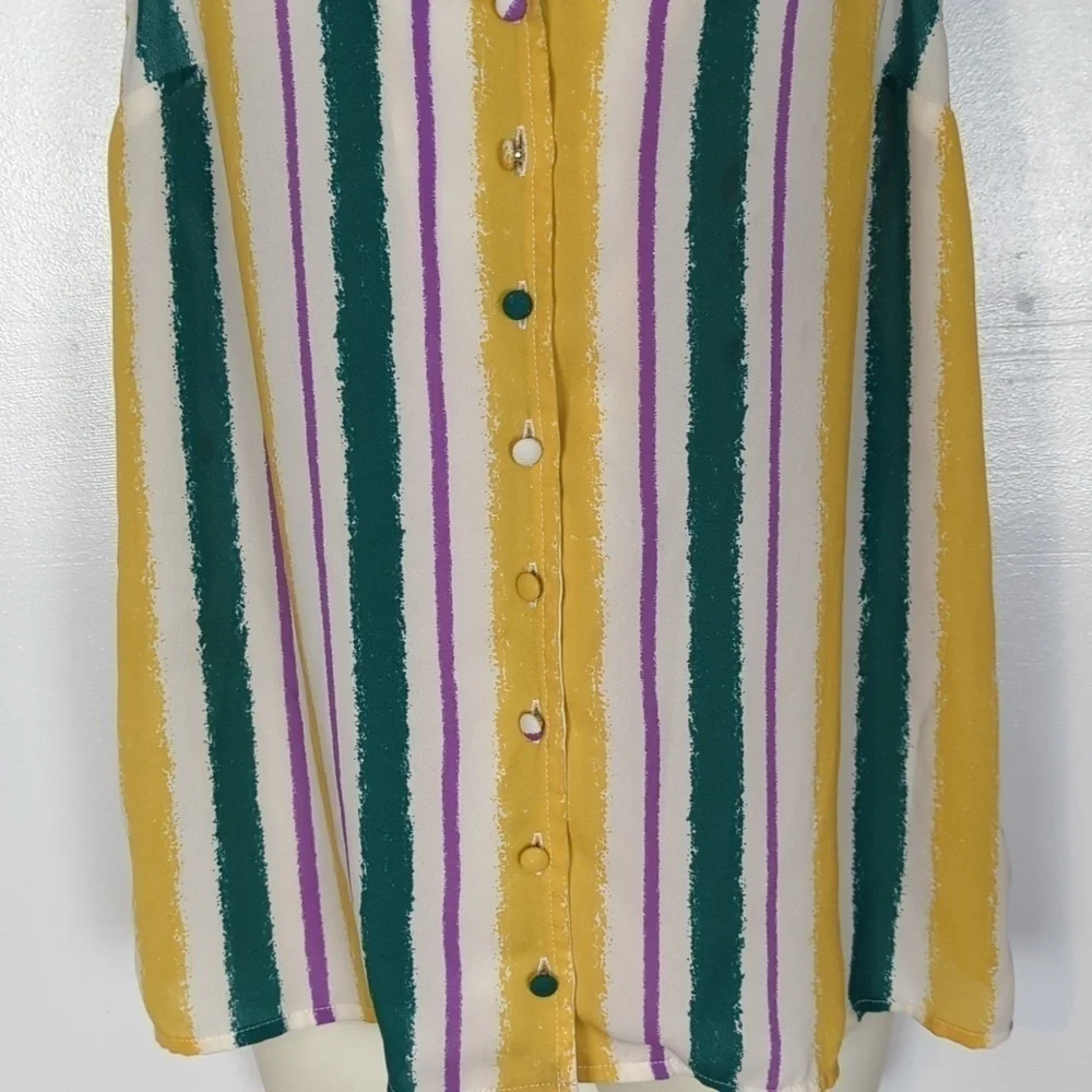 Modcloth Striped Button-Down Tank - Picture 3 of 9